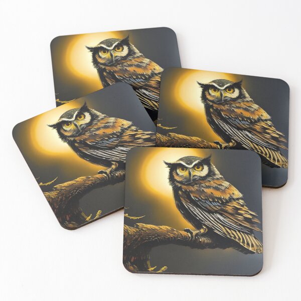 Item preview, Dark Charcoal Brown Owl, Ai Generated Art  designed and sold by ACC .