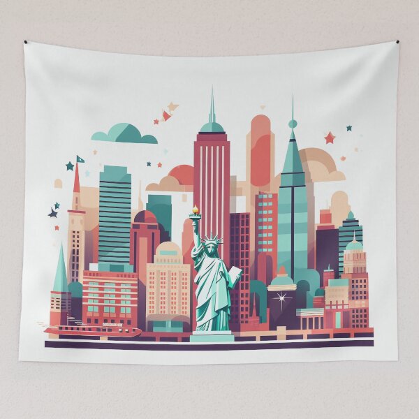 Item preview, vector flat design NYC designed and sold by The Blue Foo.