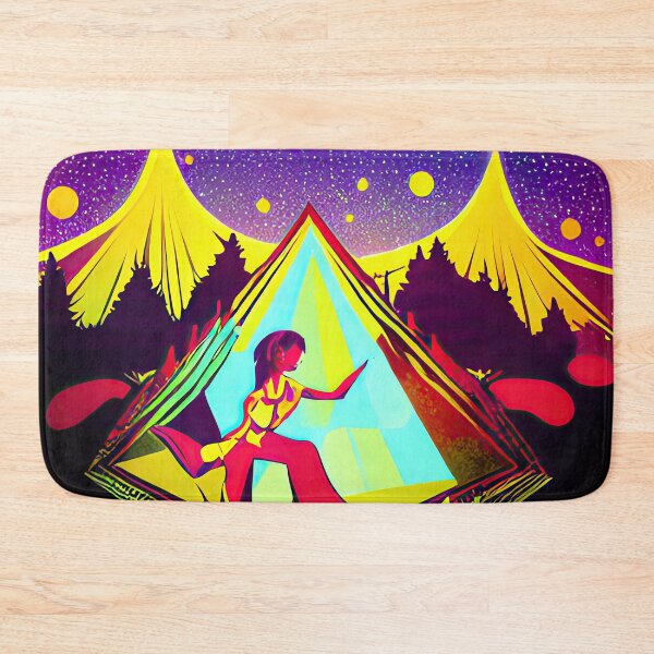 Item preview, Cosmic Camping - AI Art Print designed and sold by casaai.