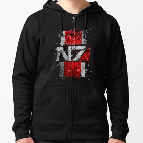 Mass Effect N7 Splatter Zipped Hoodie