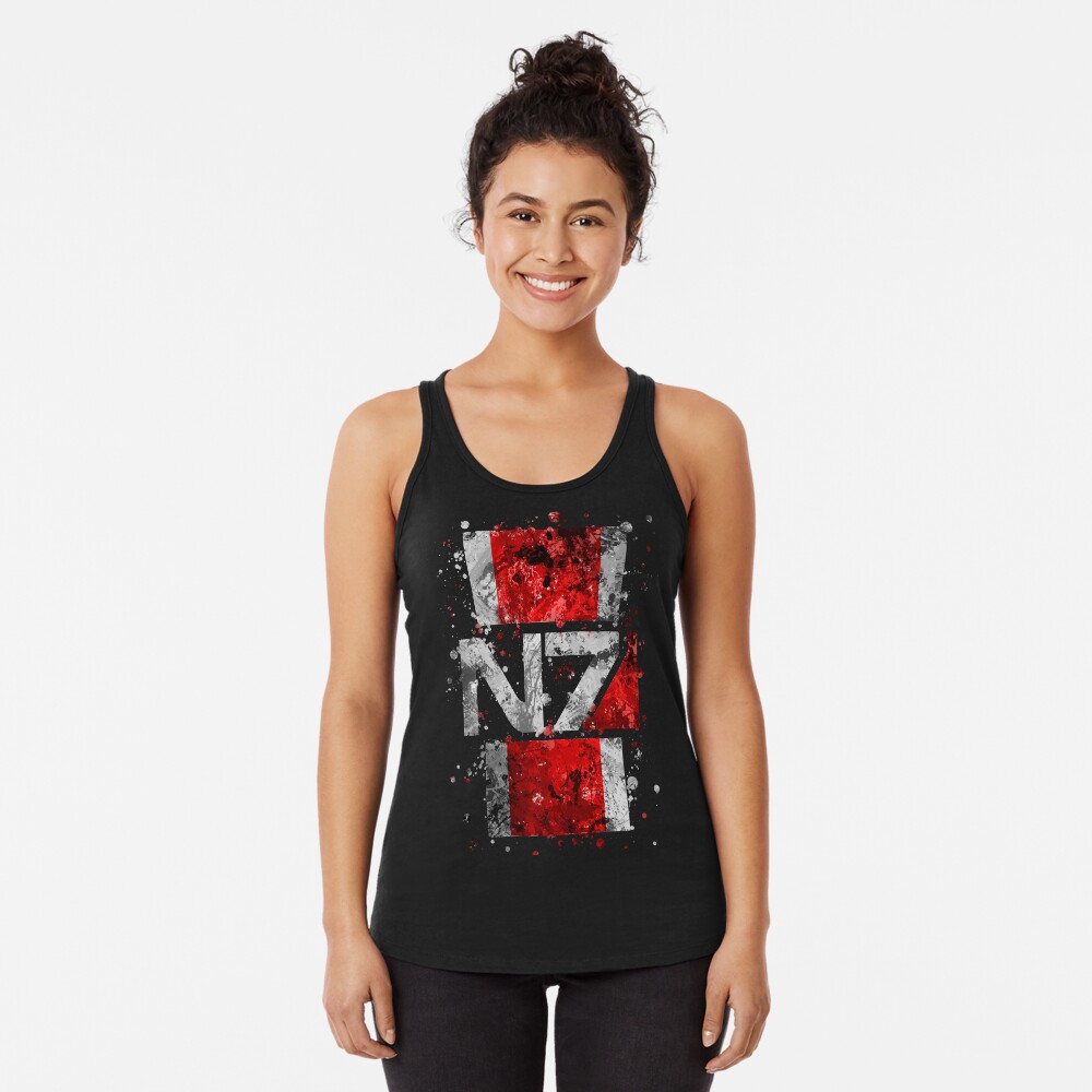 Mass Effect N7 Splatter Racerback Tank Top
