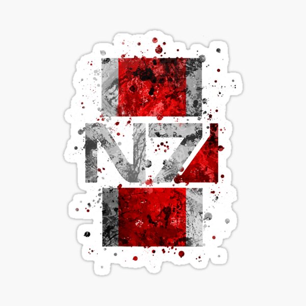 Mass Effect N7 Splatter Sticker
