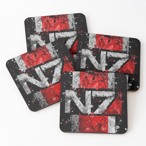 Mass Effect N7 Splatter Coasters (Set of 4)