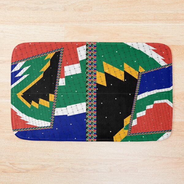 Item preview, Attractive original abstract geometric artwork, inspired by the South African flag in a vintage style. designed and sold by Ralek.