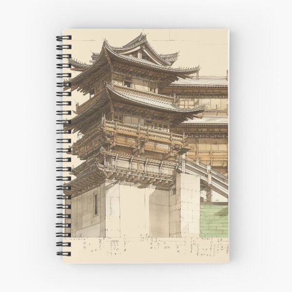 Item preview, Architectural sketches of an Asian Temple designed and sold by The Blue Foo.