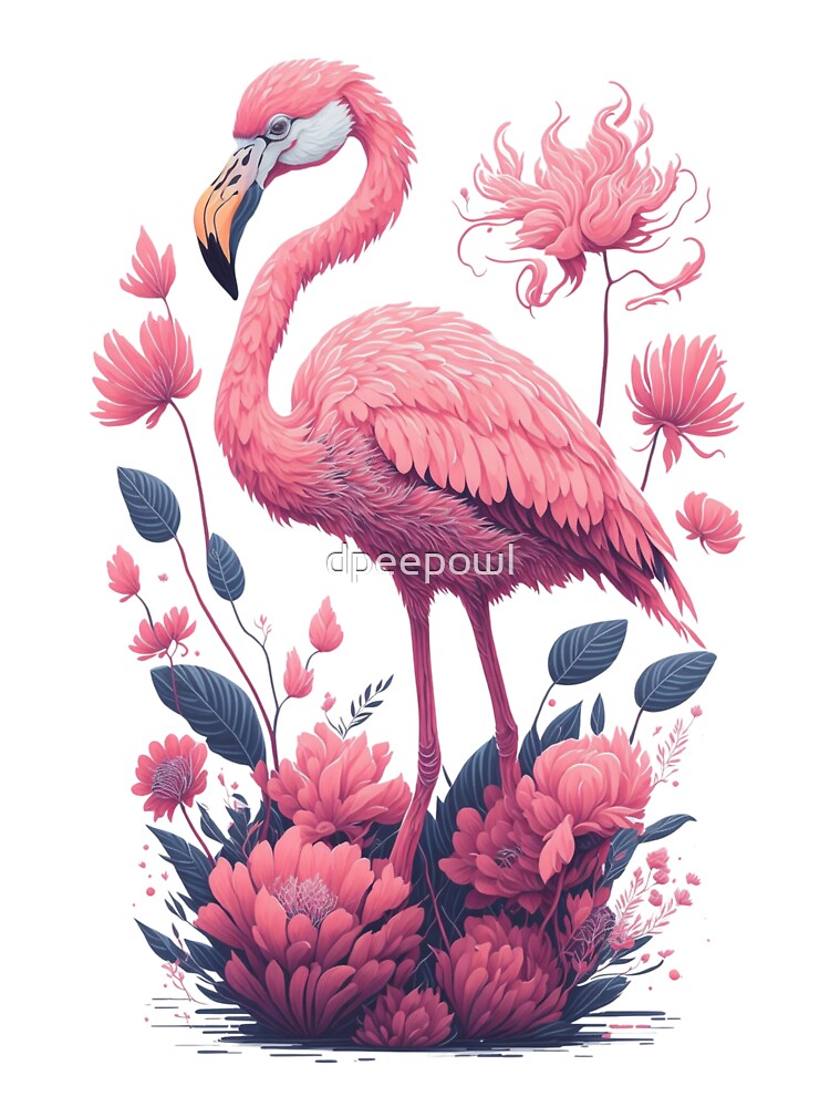 Pink Flamingo art T-shirt