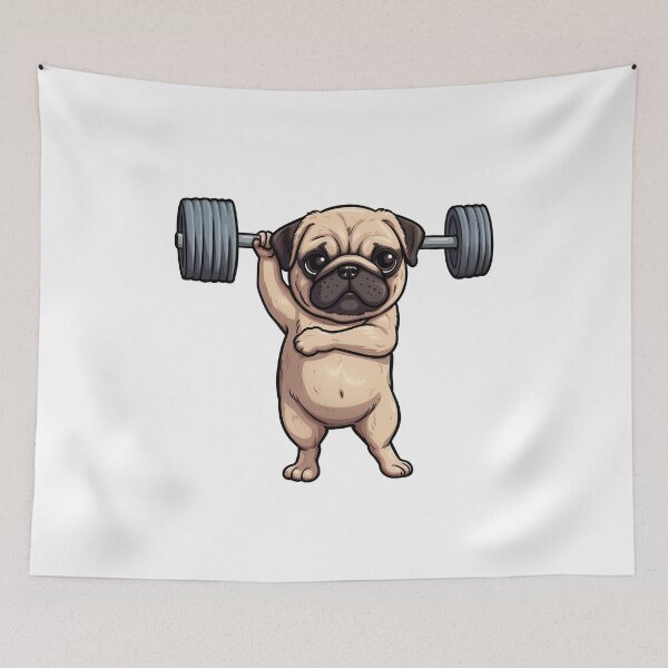 Item preview, Pug Weightlifting designed and sold by lavroshh.