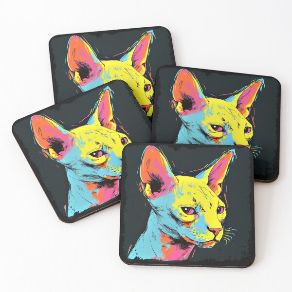 Item preview, Popartistic Sphynx Cat Colorful Surreal Miaw designed and sold by bellabitis.
