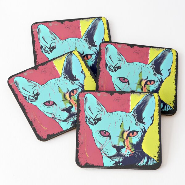 Item preview, Popartistic Sphynx Cat Colorful Surreal Miaw designed and sold by bellabitis.