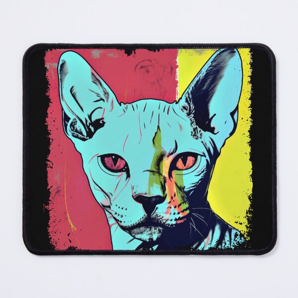Item preview, Popartistic Sphynx Cat Colorful Surreal Miaw designed and sold by bellabitis.
