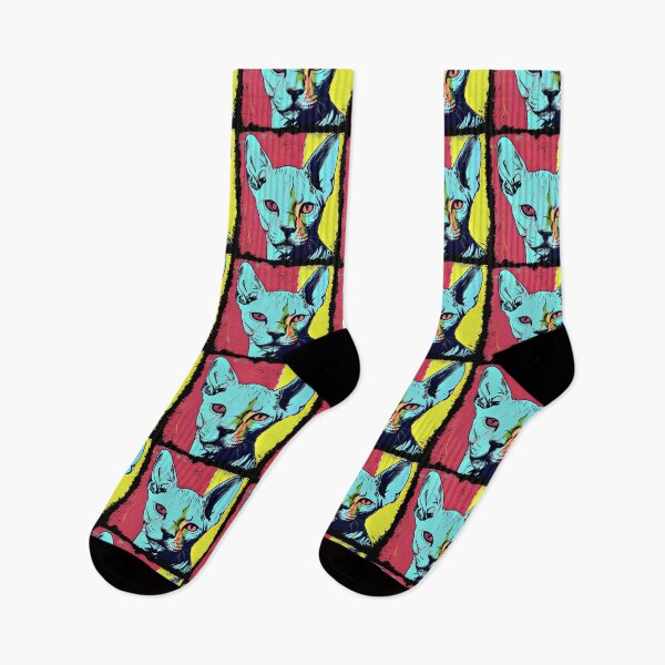 Item preview, Popartistic Sphynx Cat Colorful Surreal Miaw designed and sold by bellabitis.