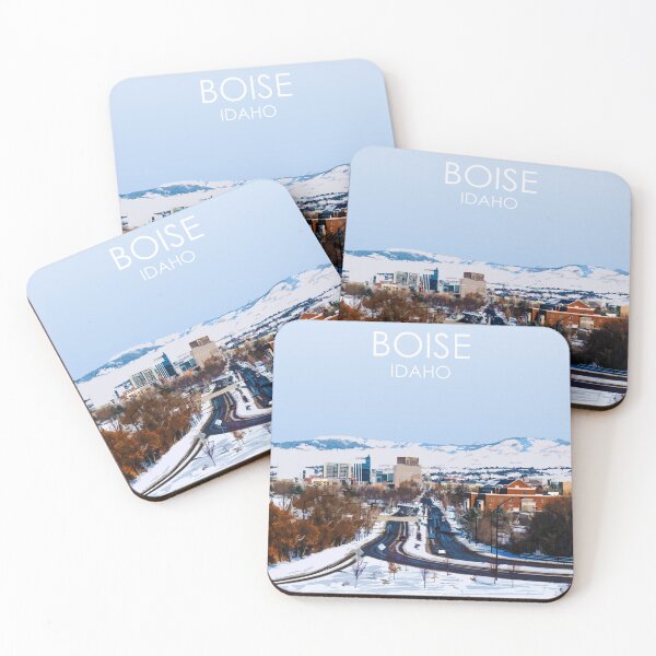 Item preview, Boise in the snow, Idaho, USA, City Print designed and sold by summattodraw.
