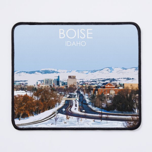 Item preview, Boise in the snow, Idaho, USA, City Print designed and sold by summattodraw.