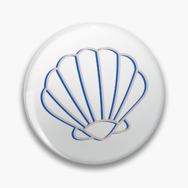 Item preview, Blue and tan clam shell outline  designed and sold by Allie Rockhill.
