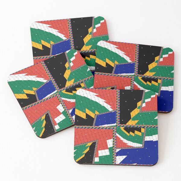 Item preview,  Attractive original abstract geometric artwork, inspired by the South African flag in a vintage style. designed and sold by Ralek.