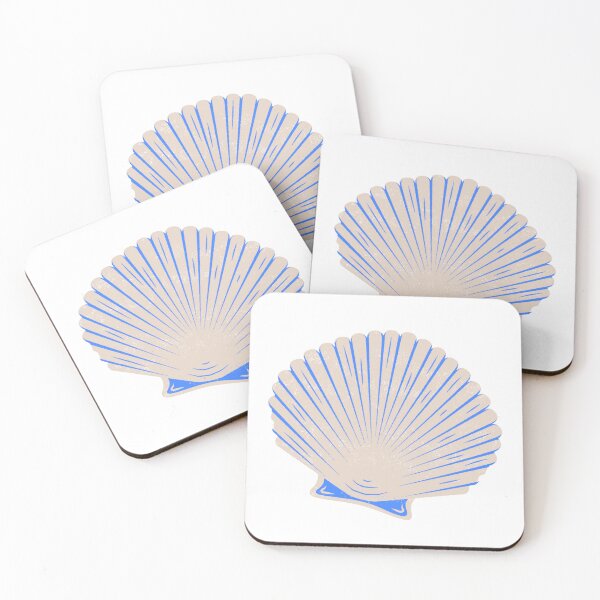 Item preview, Blue and tan clam shell designed and sold by Allie Rockhill.