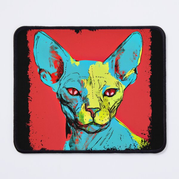 Item preview, Popartistic Sphynx Cat Colorful Surreal Miaw designed and sold by bellabitis.