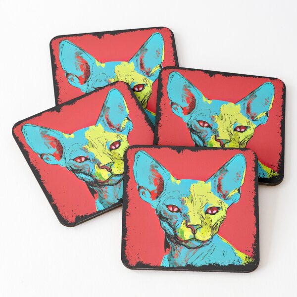 Item preview, Popartistic Sphynx Cat Colorful Surreal Miaw designed and sold by bellabitis.