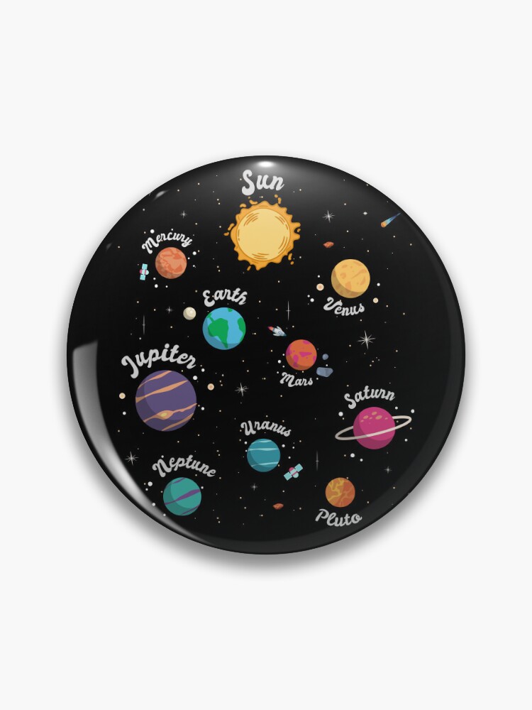 Solar System Planets Knowledge Outer Space for Kids Pin