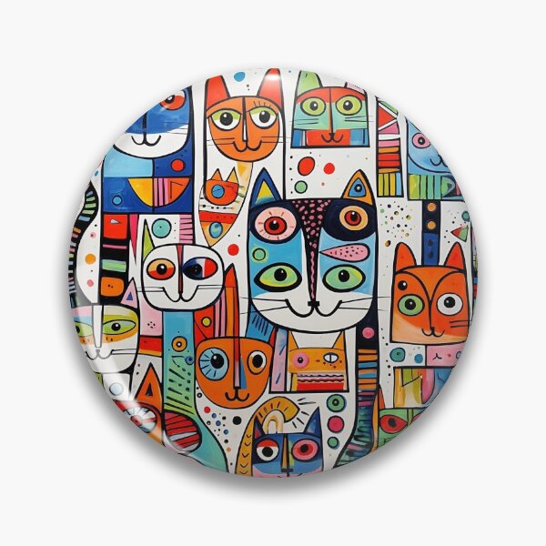 Artikelvorschau, Feline Symphony: A Dance of Color and Cats entworfen und verkauft von optimus-one.