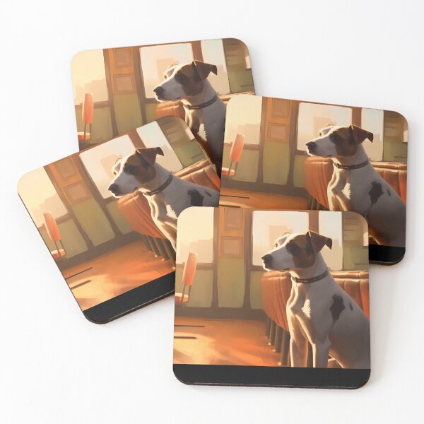 Item preview, Dog Realist Scene Oil Painting designed and sold by tropicaltee.