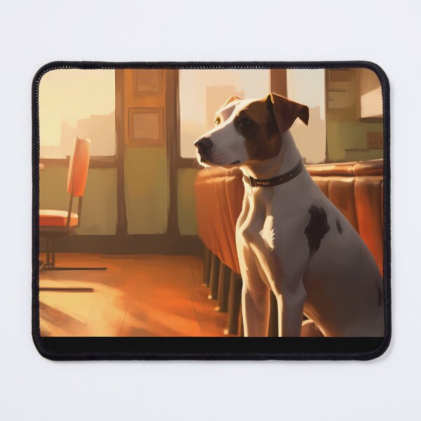 Item preview, Dog Realist Scene Oil Painting designed and sold by tropicaltee.