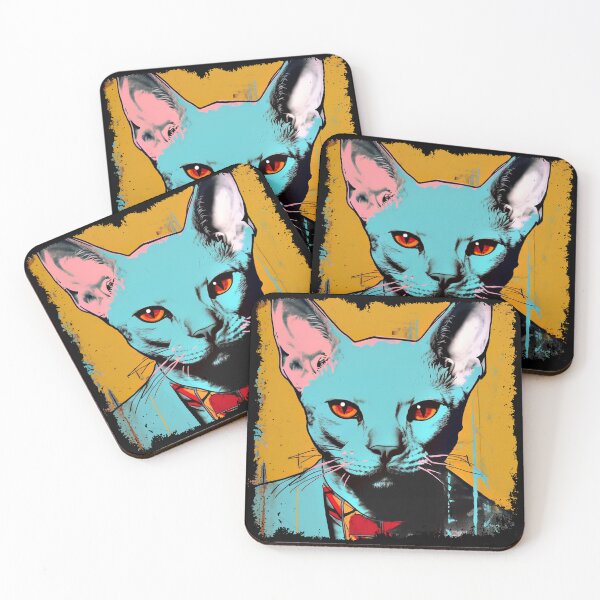 Item preview, Popartistic Sphynx Cat Colorful Surreal Miaw designed and sold by bellabitis.