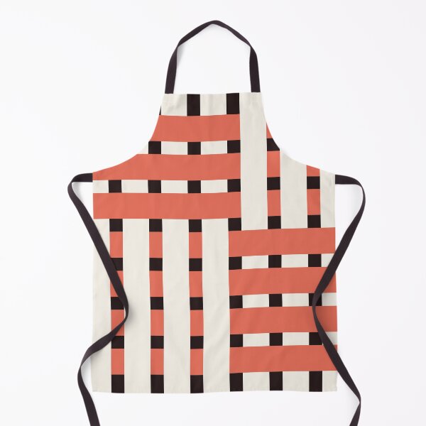 Item preview, Fabric Weave Design - Matt Rib Weave Irregular Pattern - Black and Salmon designed and sold by DesignCentrum.