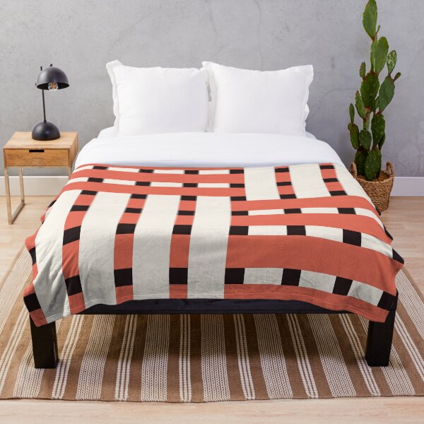 Aperçu de l'œuvre Conception de tissage de tissu - Motif irrégulier de tissage côtelé mat - Noir et saumon créée et vendue par DesignCentrum.