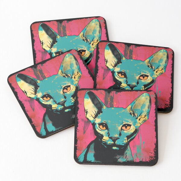 Item preview, Popartistic Sphynx Cat Colorful Surreal Miaw designed and sold by bellabitis.