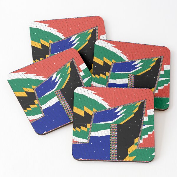 Item preview, Attractive original abstract geometric artwork, inspired by the South African flag in a vintage style. designed and sold by Ralek.
