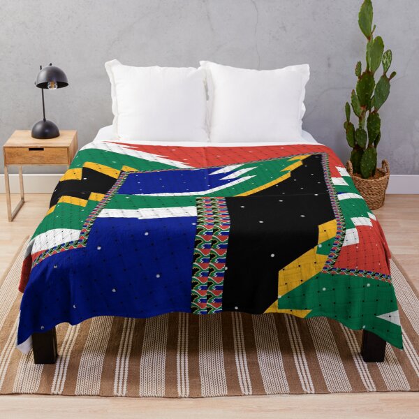 Item preview, Attractive original abstract geometric artwork, inspired by the South African flag in a vintage style. designed and sold by Ralek.