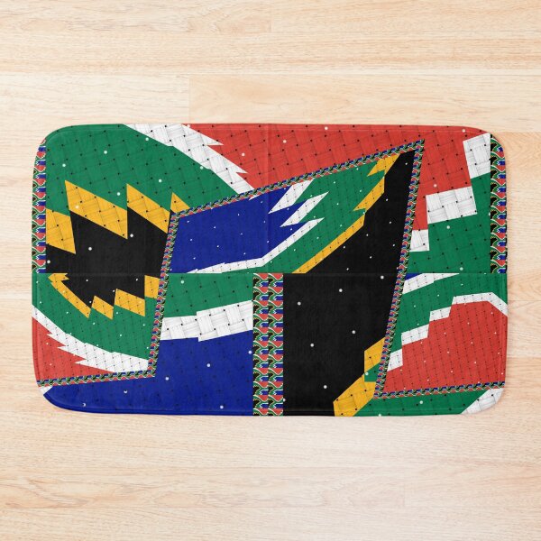 Item preview, Attractive original abstract geometric artwork, inspired by the South African flag in a vintage style. designed and sold by Ralek.