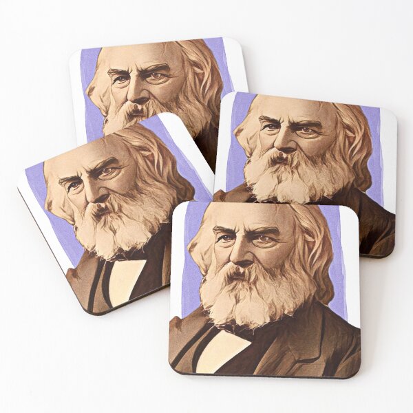 Item preview, American Poet Henry Wadsworth Longfellow illustration  designed and sold by Litstoy.