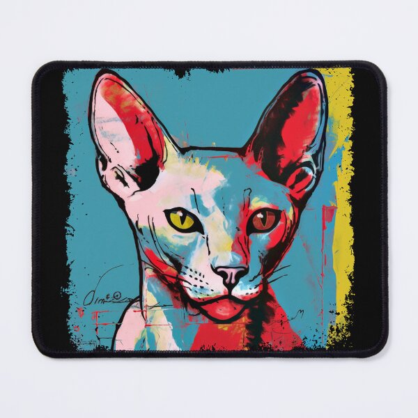 Item preview, Popartistic Sphynx Cat Colorful Surreal Miaw designed and sold by bellabitis.