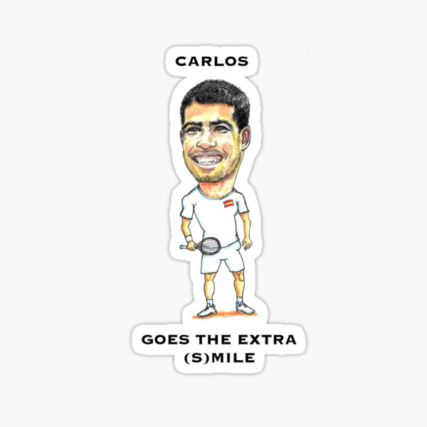 Item preview, Carlos Alcaraz caricature designed and sold by dizzycatbiz.