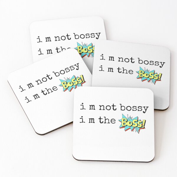 Item preview, im not bossy im the boss Black and White Funny Sarcastic Quote meme  designed and sold by Mindlimes.