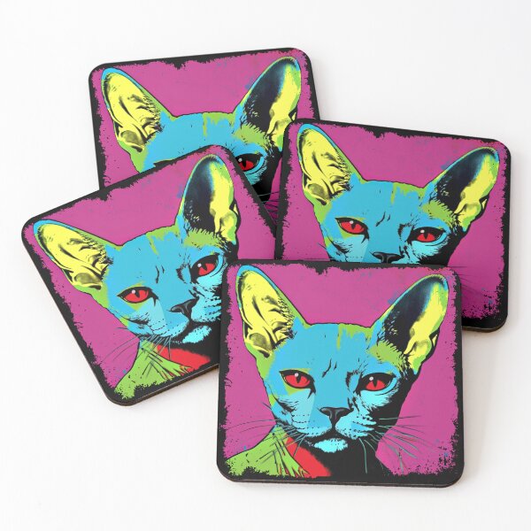 Item preview, Popartistic Sphynx Cat Colorful Surreal Miaw designed and sold by bellabitis.