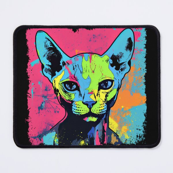 Item preview, Popartistic Sphynx Cat Colorful Surreal Miaw designed and sold by bellabitis.
