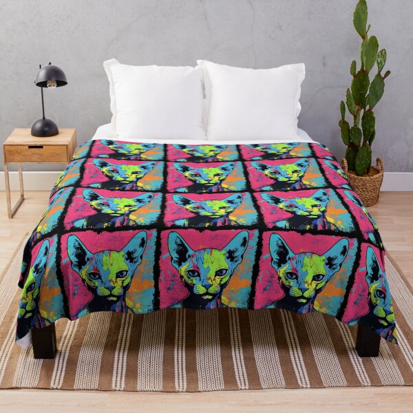 Item preview, Popartistic Sphynx Cat Colorful Surreal Miaw designed and sold by bellabitis.