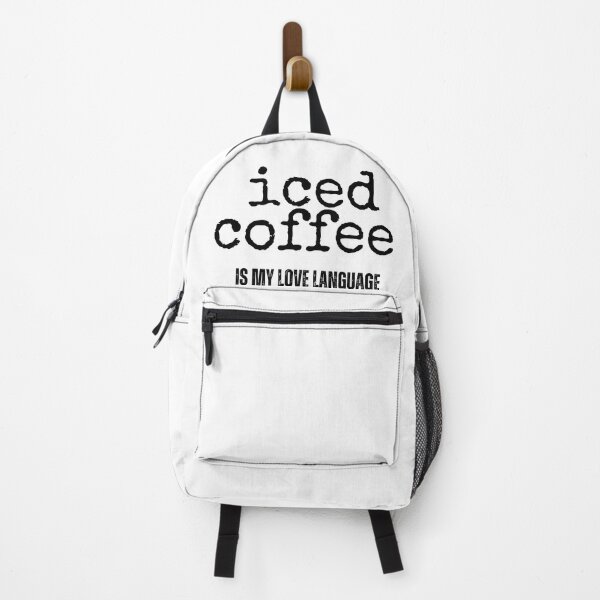 Item preview, iced coffee is my love language Black and White Funny Sarcastic Quote meme designed and sold by Mindlimes.