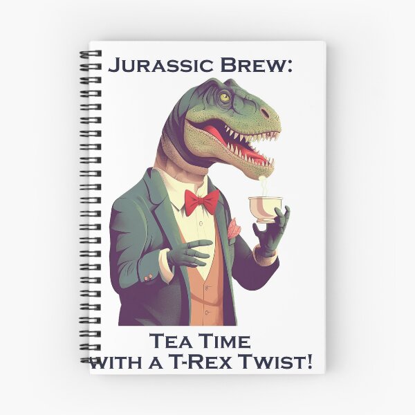 Aperçu de l'œuvre L'heure du thé Jurassic Brew avec une touche de T-Rex ! créée et vendue par heringa.