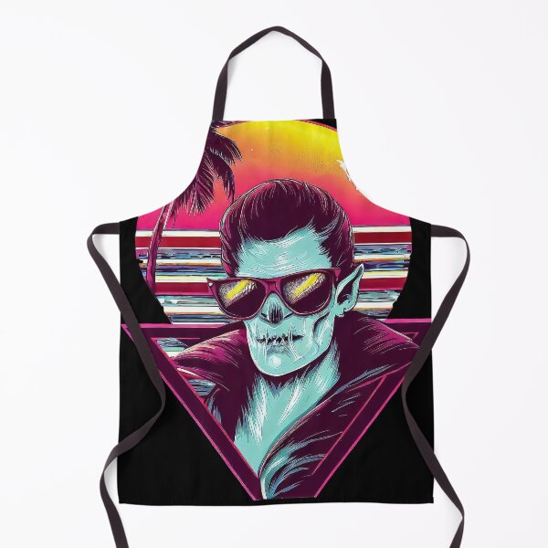 Item preview, 80's retro vaporwave funny vampire in sunglasses on palm beach designed and sold by TomFrontierArt.