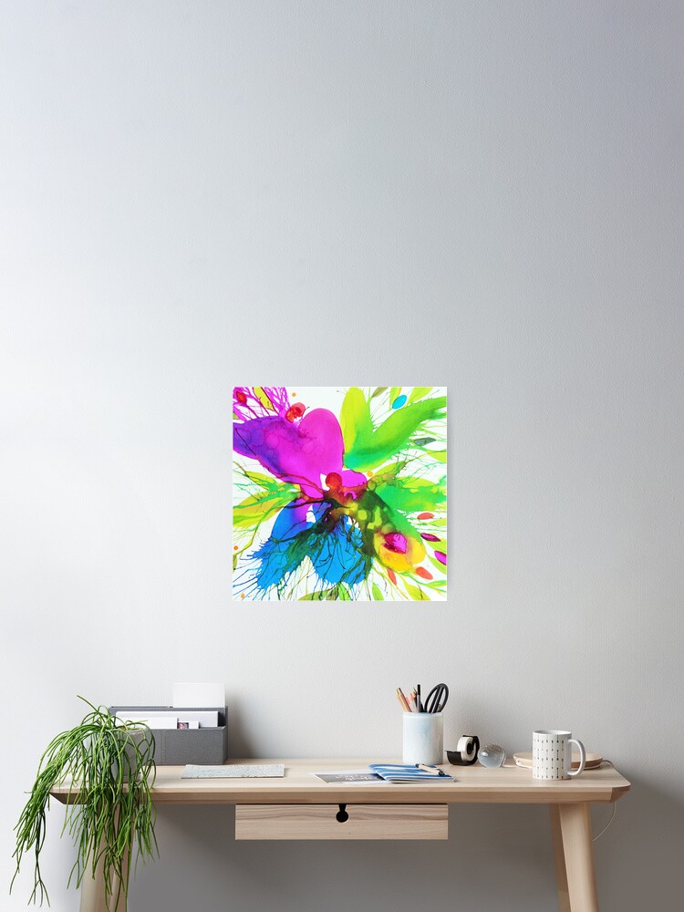 Aperçu 2 sur 3. Poster avec l'œuvre Eclosion 124 créée et vendue par ElioraBousquet.