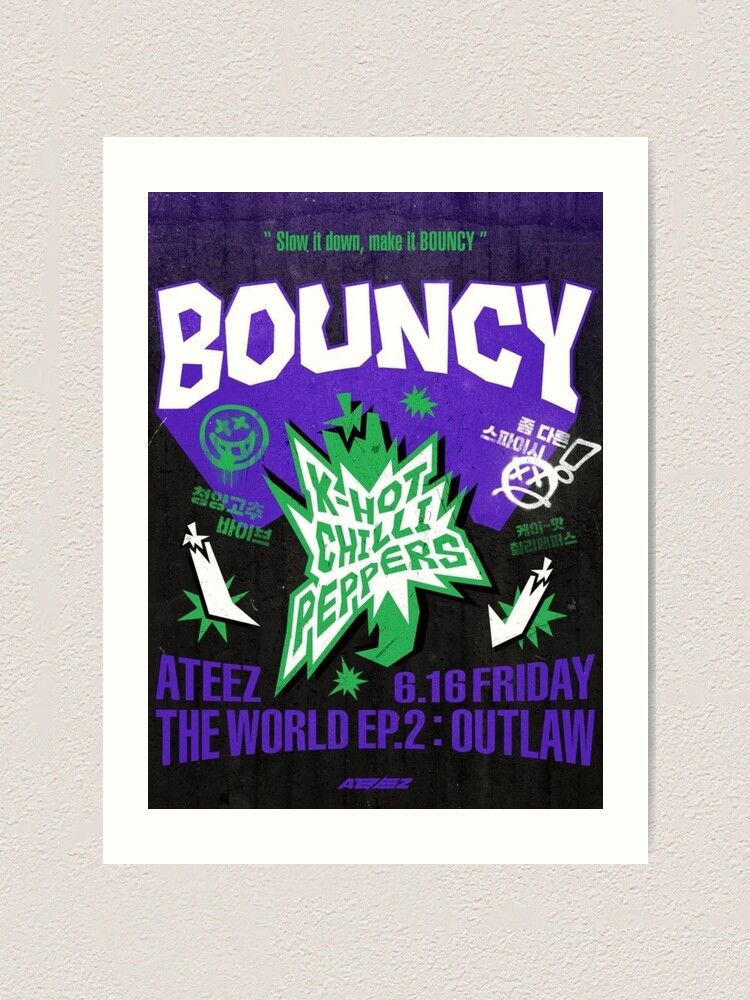 ATEEZ Bouncy K-Hot Chilly Peppers Poster Outlaw ATEEZ Bouncy K-Hot Chilly Peppers Poster Outlaw