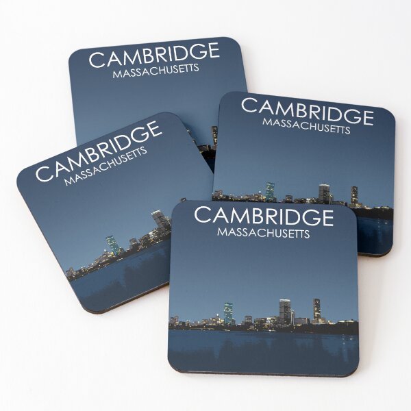 Item preview, Cambridge, Massachusetts, Night, Charles River, Travel, USA, Print designed and sold by summattodraw.