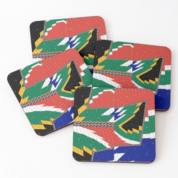 Item preview, Attractive original abstract geometric artwork, inspired by the South African flag in a vintage style. designed and sold by Ralek.