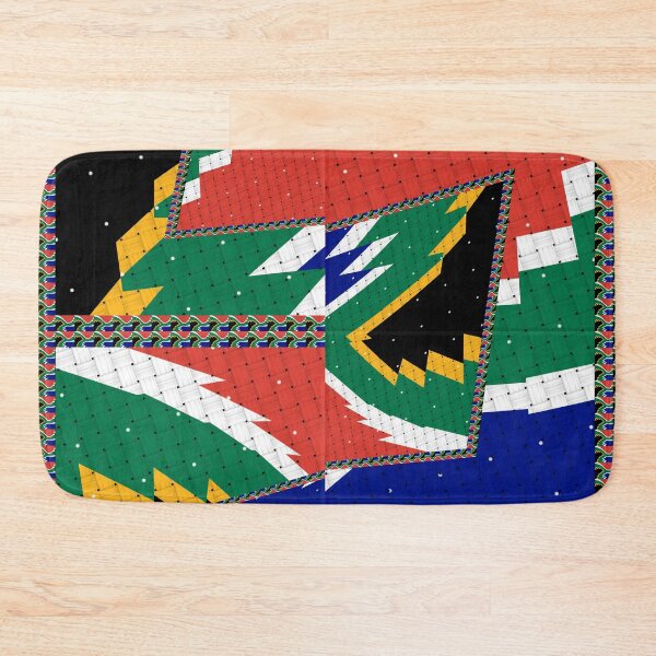 Item preview, Attractive original abstract geometric artwork, inspired by the South African flag in a vintage style. designed and sold by Ralek.