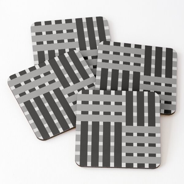 Item preview, Fabric Weave Design - Matt Rib Weave Irregular Pattern - Black and Gray designed and sold by DesignCentrum.