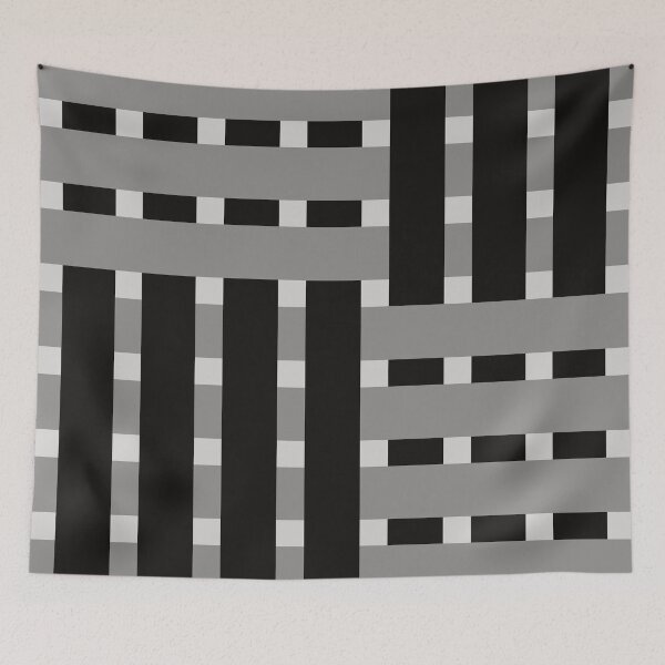 Item preview, Fabric Weave Design - Matt Rib Weave Irregular Pattern - Black and Gray designed and sold by DesignCentrum.